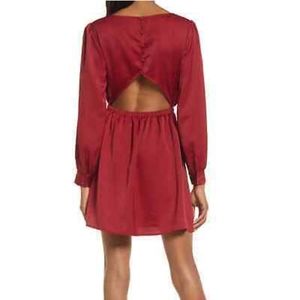NWT Lost + Wander burgundy dress with cutout back size medium